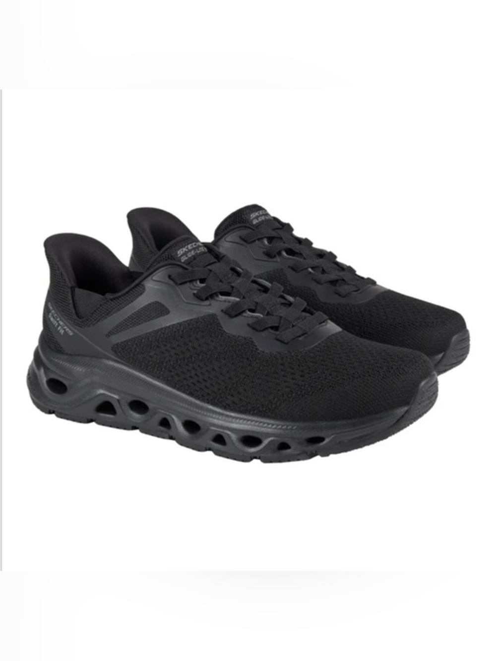 Skechers Glide Lite Swift Fit All-Black Breathable Mesh Running Shoes